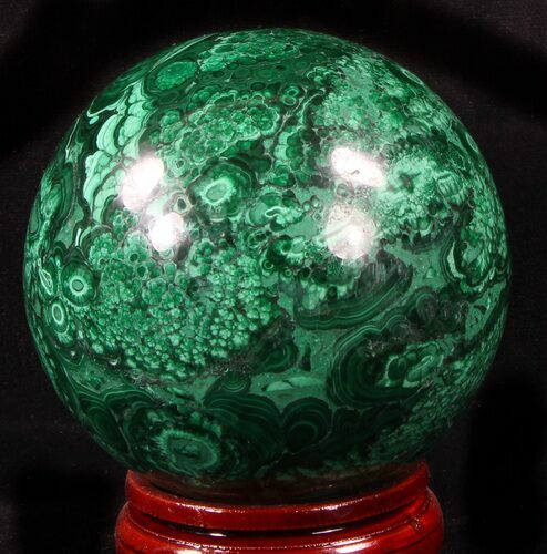 Gorgeous Polished Malachite Sphere - Congo #39408